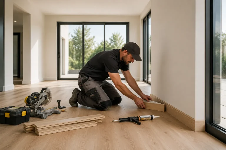 Pose plinthe parquet — TOMAS RÉNOVATION, Rennes